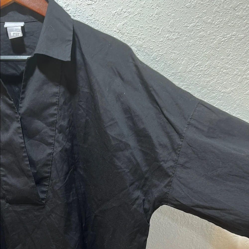 Chico’s  black blouse size 2 -u.s 12/14 GUC.. - Picture 5 of 11
